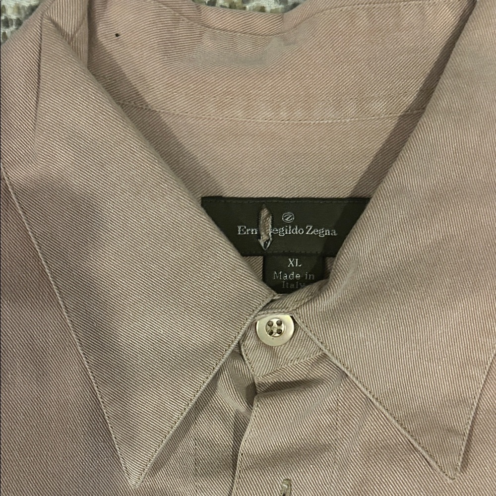 Ermenegildo Zegna Men's Taupe Dress Shirt